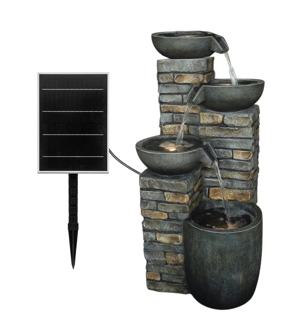 dehner-mattone-solarbrunnen-braun-grau-89-cm-mit-led image 1