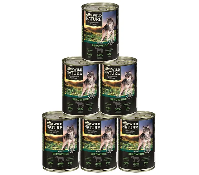 dehner-wild-nature-hundefutter-pferd-nassfutter-6x400-g-getreidefrei image 1
