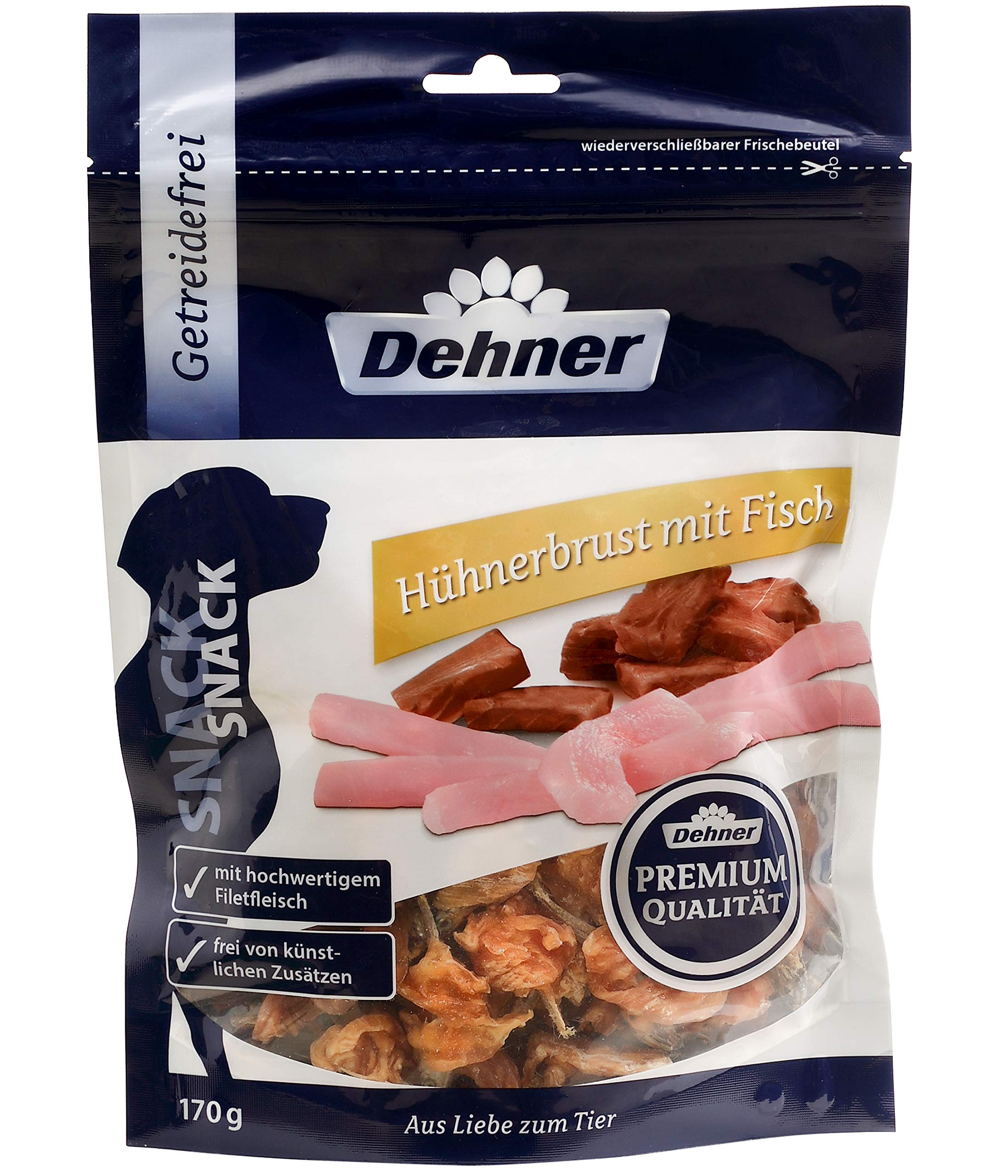 dehner-premium-hundesnack-huhn-fisch-170-g-getreidefrei image 1