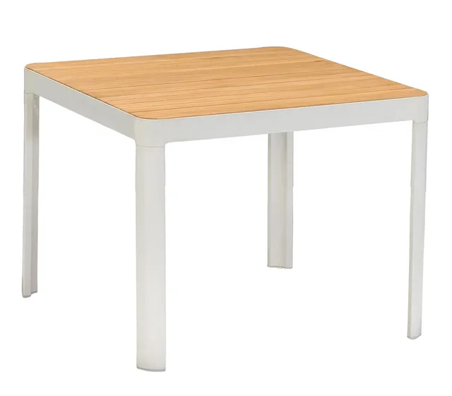 dehner-bergen-gartentisch-95x95x75-cm-teak-alu-wei image 1