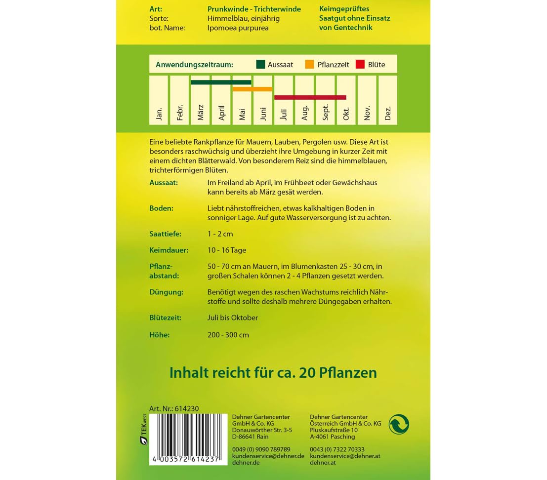 dehner-prunkwinde-himmelblau-blumensamen-5er-pack image 2