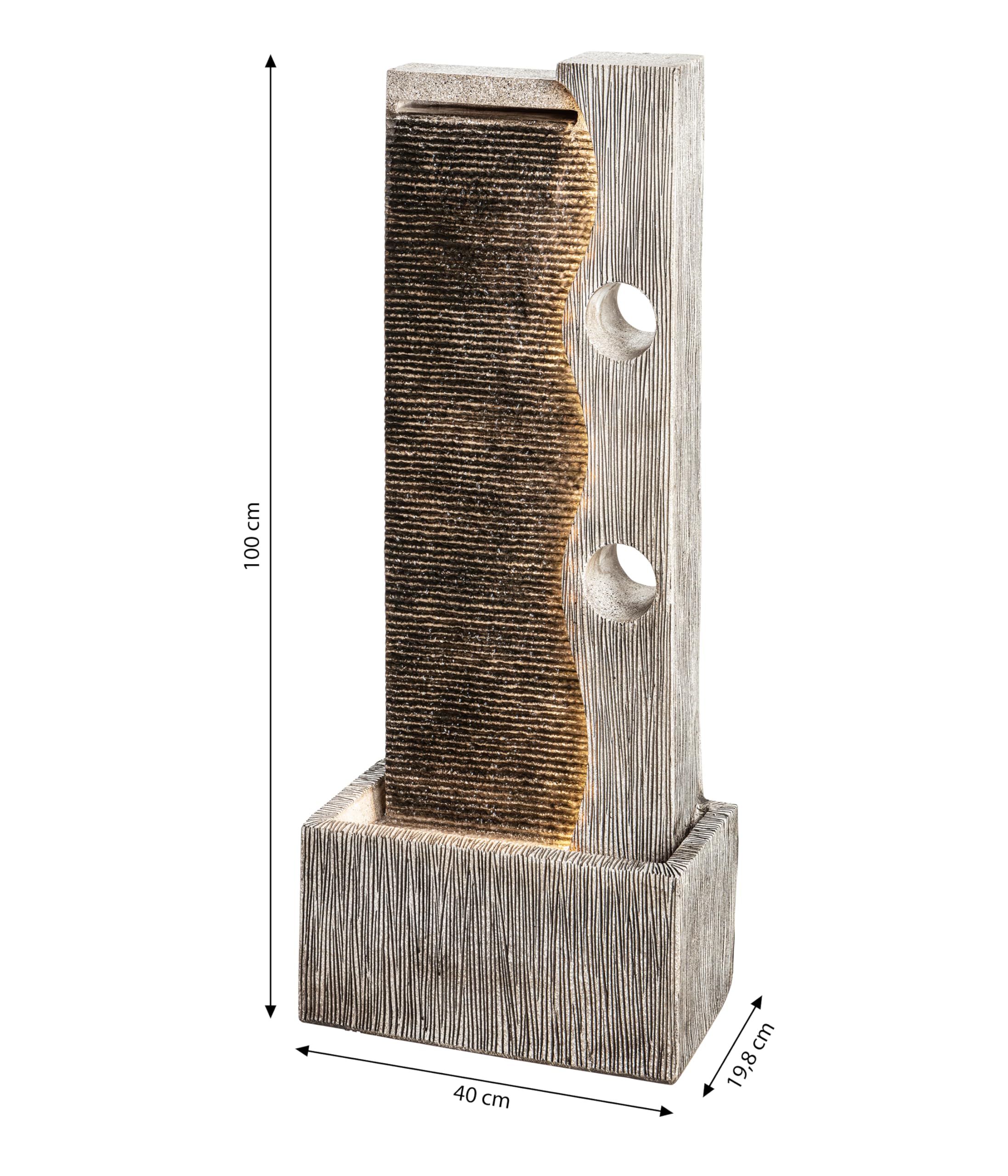 dehner-gartenbrunnen-eclipse-led-polyresin-grau-100-cm image 5