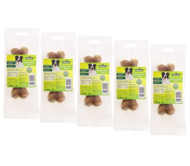 dehner-hundesnack-kauknochen-pferd-5x12-cm-zahnpflege image 1
