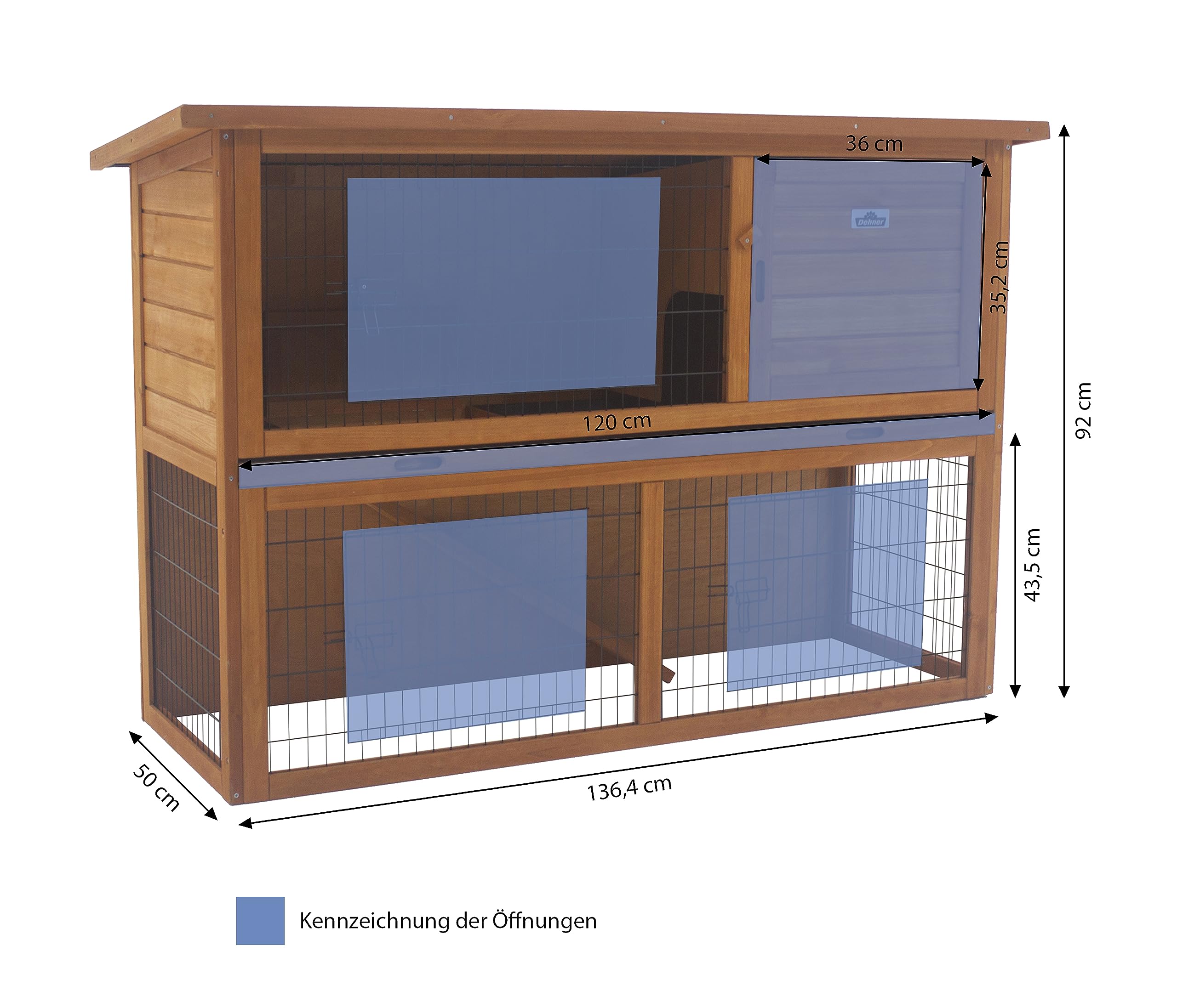 dehner-hoppel-nagerheim-hasenstall-136x50x85-cm-holz-natur image 4