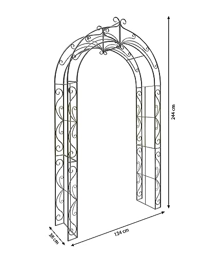 dehner-melina-rosenbogen-metall-braun-244x134cm image 8