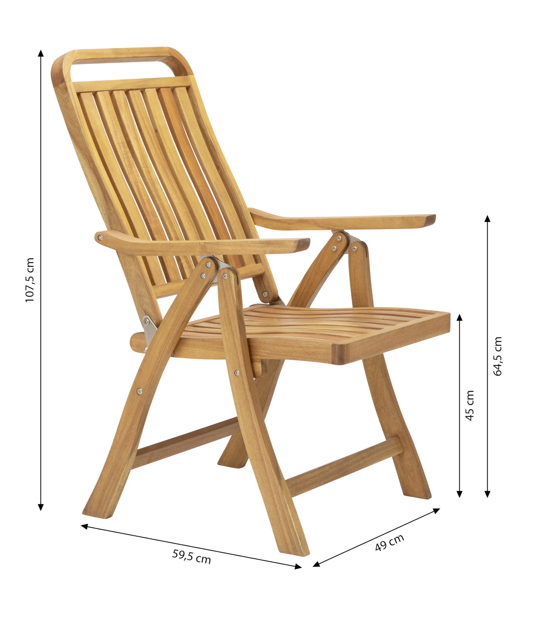 dehner-lima-gartenstuhl-akazienholz-klappbar-natur-160kg image 3