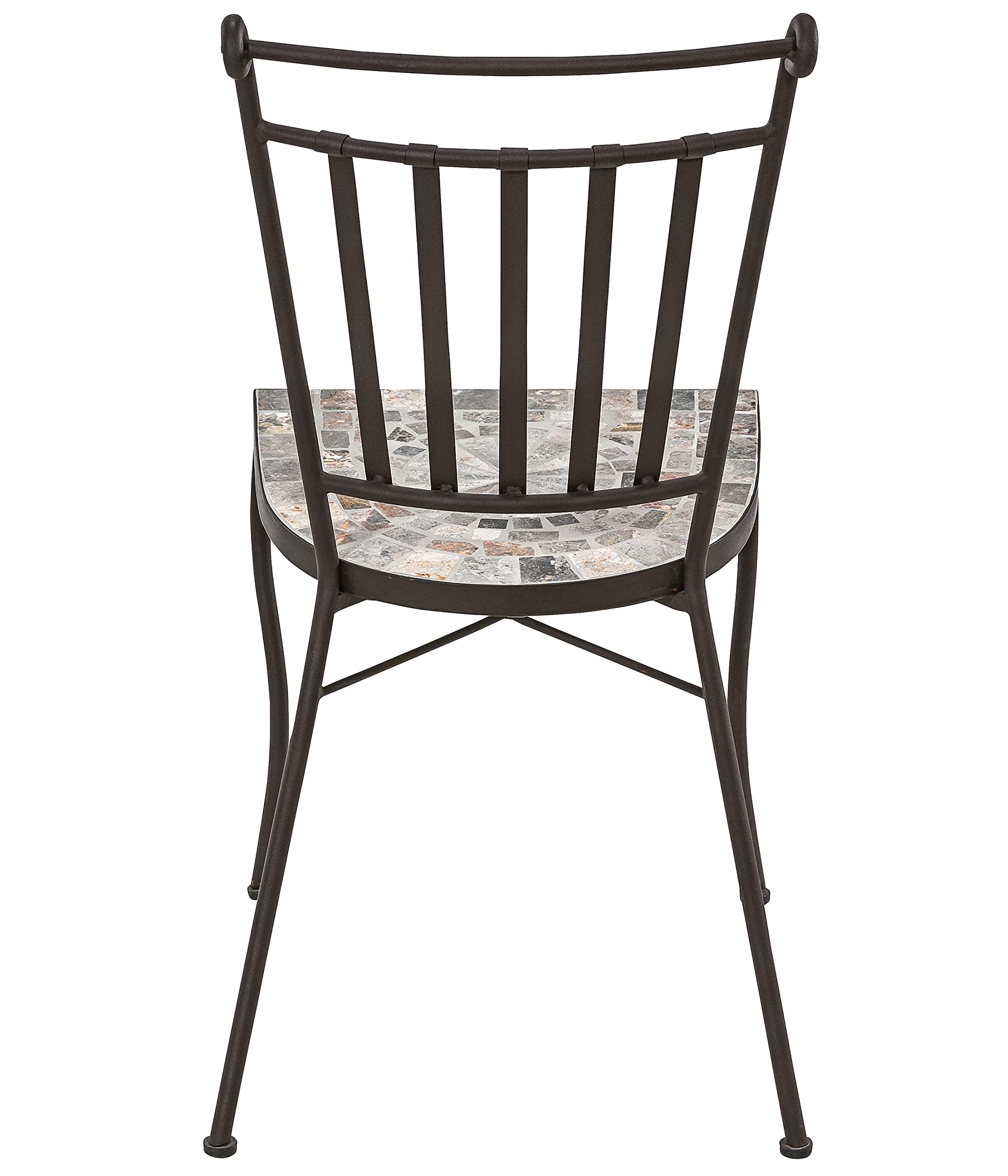 dehner-grazia-mosaikstuhl-eisen-grau-braun-90-cm image 4