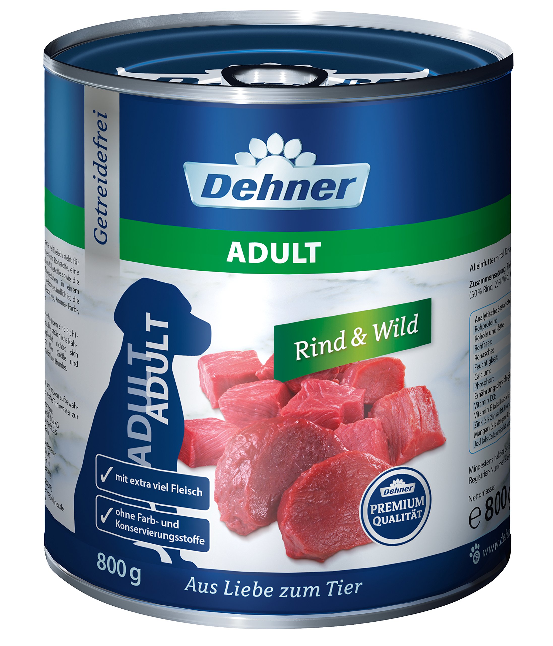 dehner-premium-hundefutter-nassfutter-rind-wild-adult-6x800g image 3