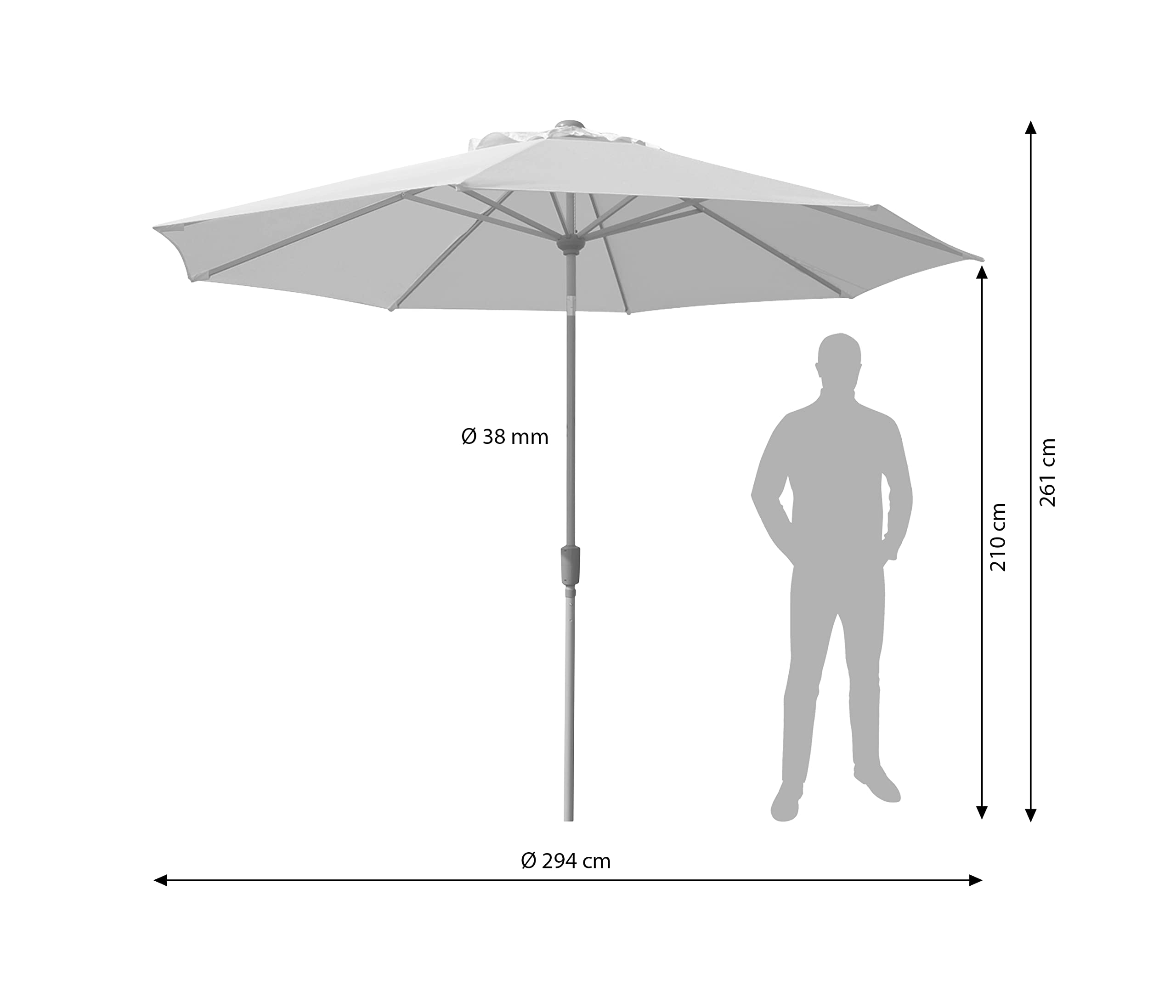 dehner-milos-sonnenschirm-3-m-naturfarben-polyester image 3