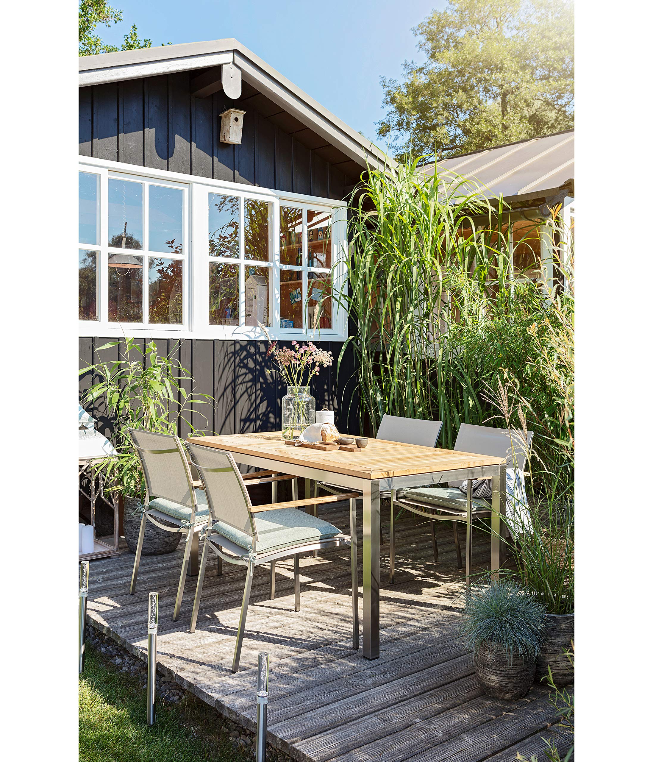 dehner-toulouse-stapelstuhl-gartenstuhl-85x57x57-teak image 2
