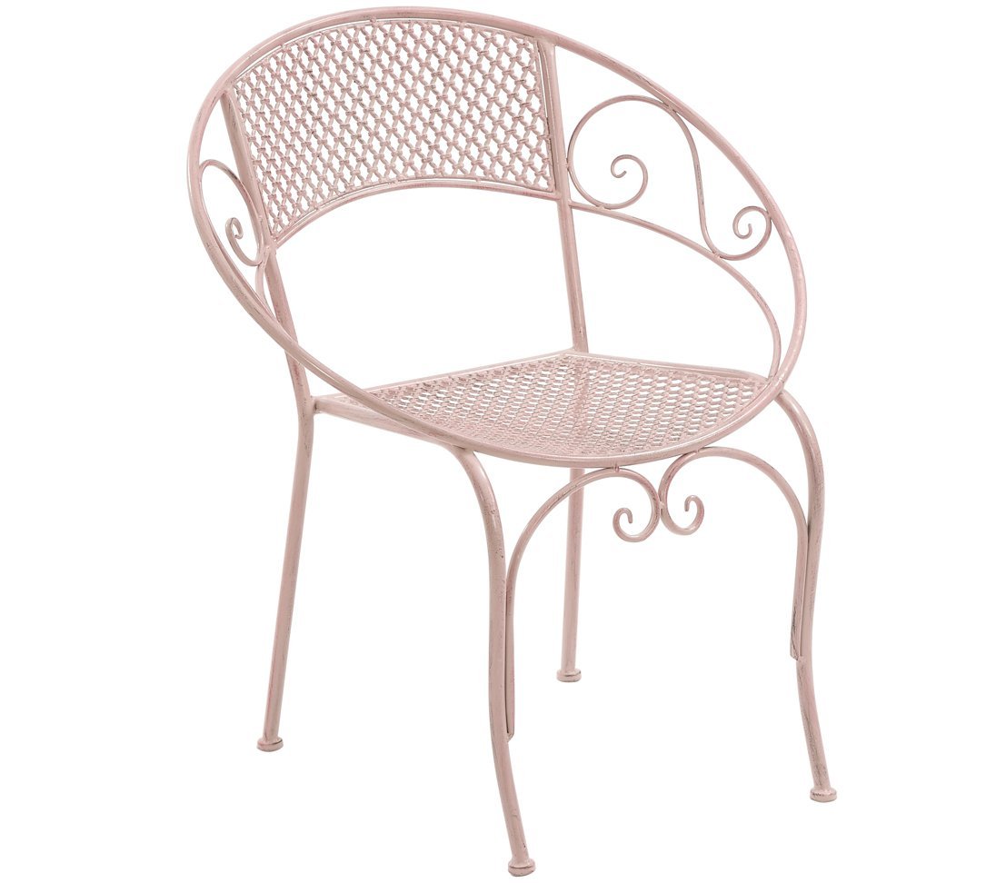 dehner-provence-stylo-gartenstuhl-metall-pink image 1