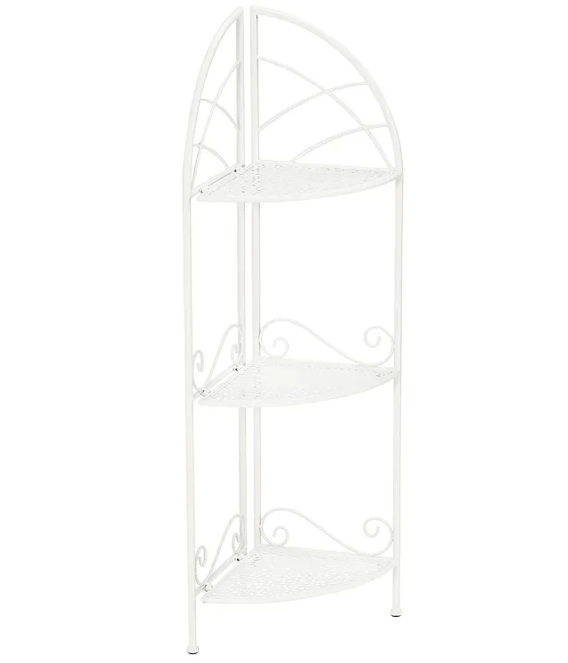 dehner-eckregal-luca-111x31x31-cm-wei-es-metallregal-3-etagen image 1