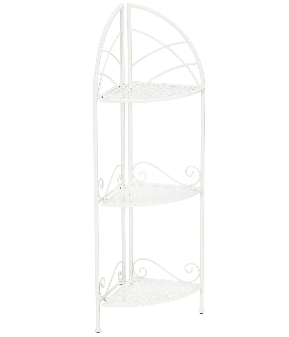dehner-eckregal-luca-111x31x31-cm-wei-es-metallregal-3-etagen image 1
