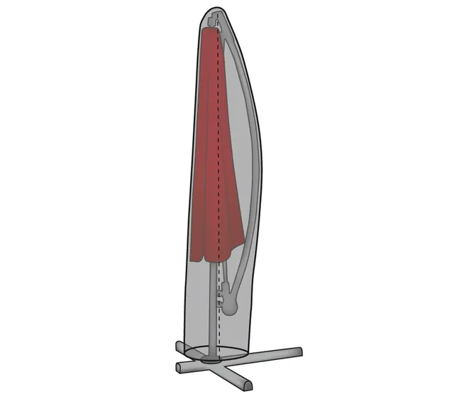 dehner-deluxe-schutzh-lle-ampelschirm-anthrazit-polyester image 1
