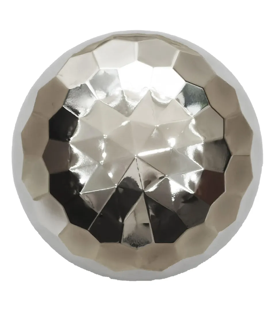 dehner-edelstahlkugel-diamant-deko-20cm-silber-poliert image 1