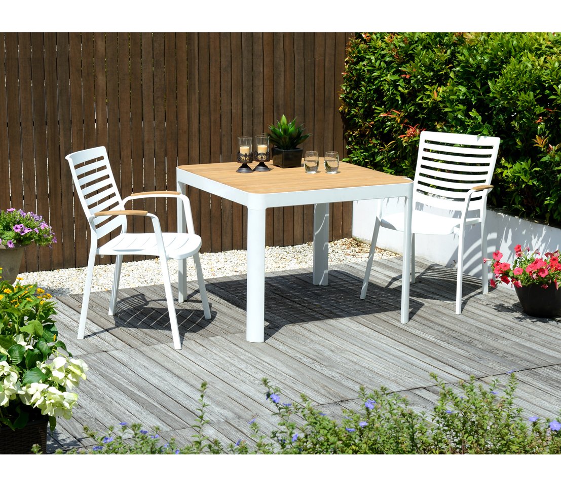 dehner-bergen-gartentisch-95x95x75-cm-teak-alu-wei image 4