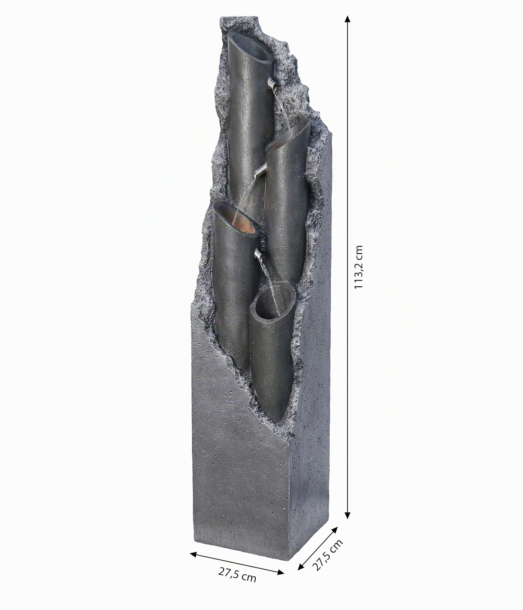 dehner-tubi-gartenbrunnen-solarbrunnen-grau-led-113cm image 4