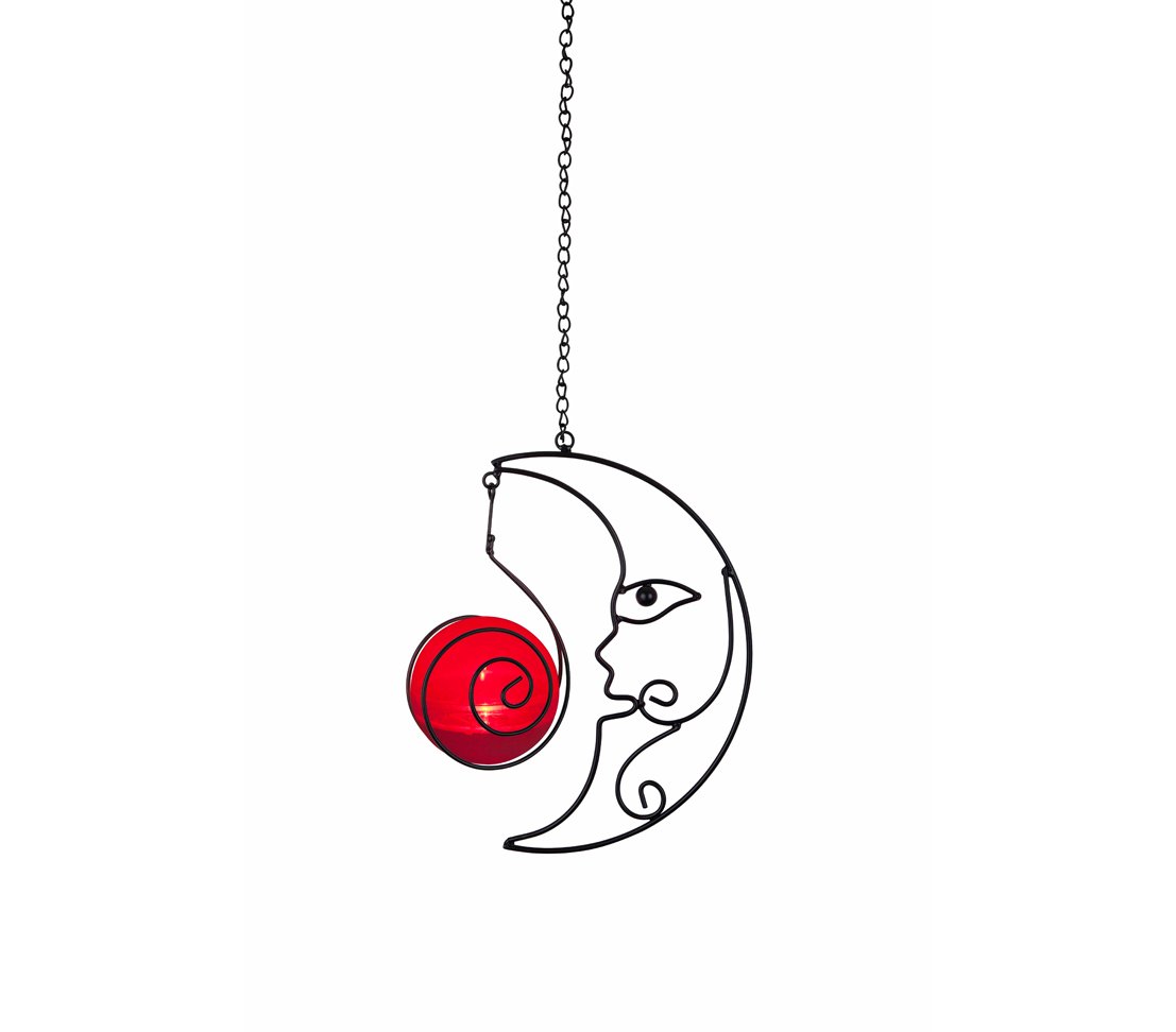 dehner-mond-solar-h-ngeleuchte-metall-mit-kette image 2
