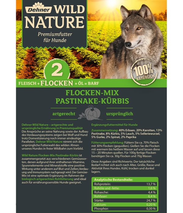 dehner-wild-nature-flocken-mix-hundefutter-1-kg-pastinake-k-rbis image 3