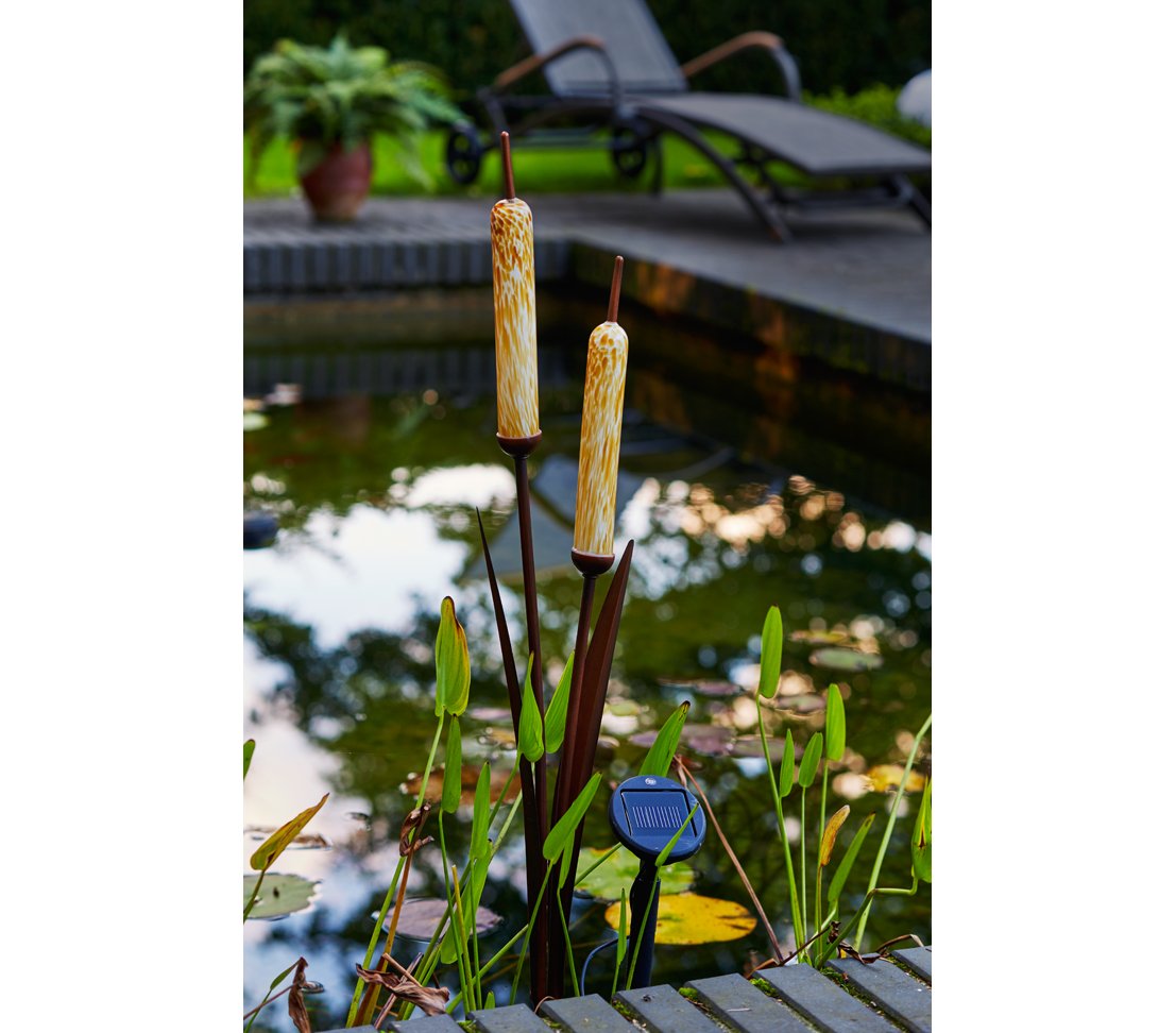 dehner-solar-rohrkolben-gartenleuchte-metall-glas-94-cm image 2