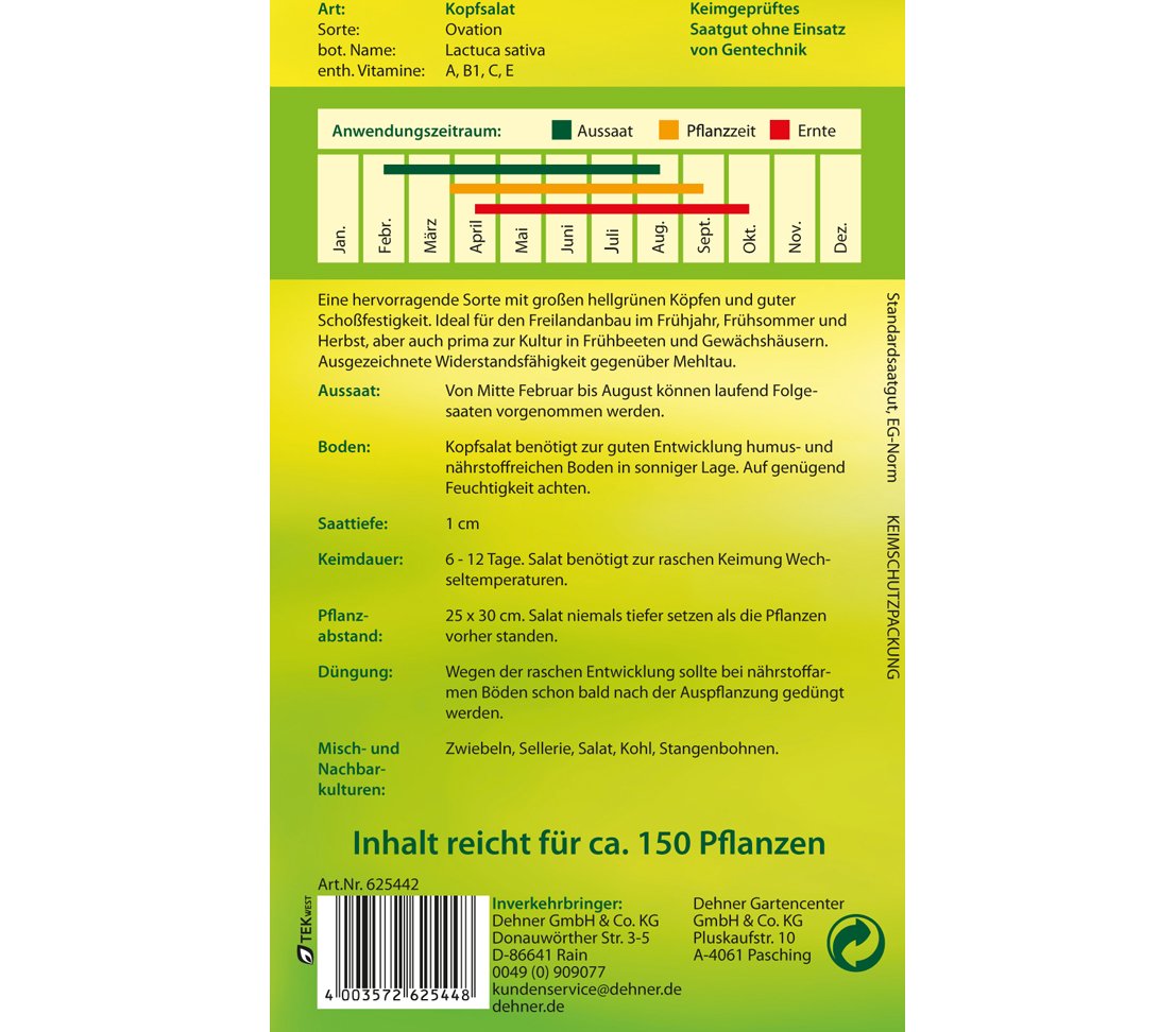 dehner-ovation-kopfsalat-samen-5er-pack-scho-fest image 2