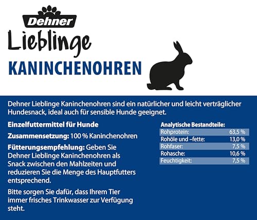 dehner-lieblinge-kaninchenohren-m-fell-hundesnack-500g image 6