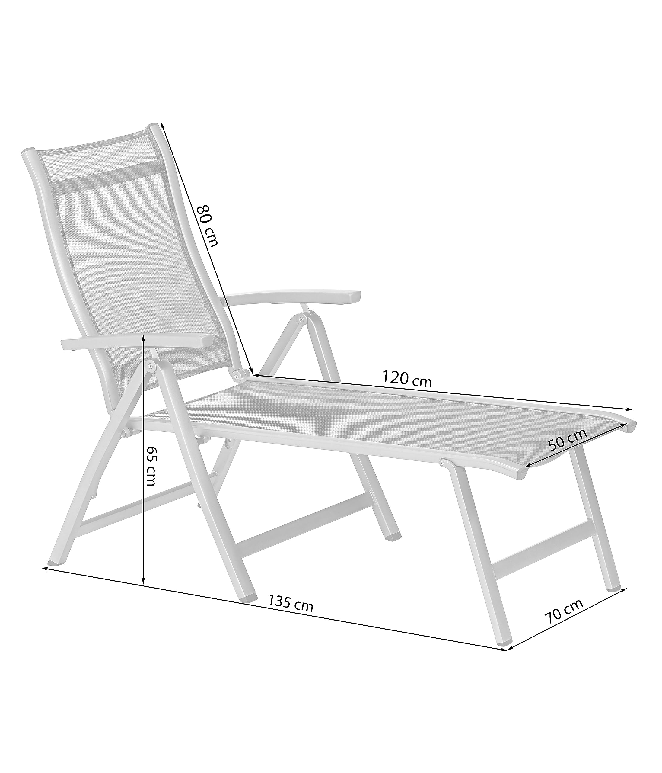 dehner-chicago-relaxliege-sonnenliege-grau-180-cm image 3