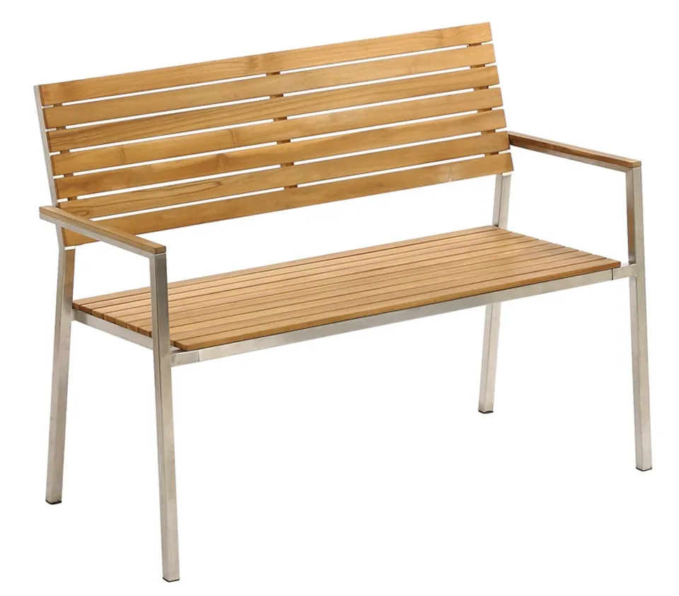 dehner-antibes-gartenbank-2-sitzer-teak-natur-125-cm image 1