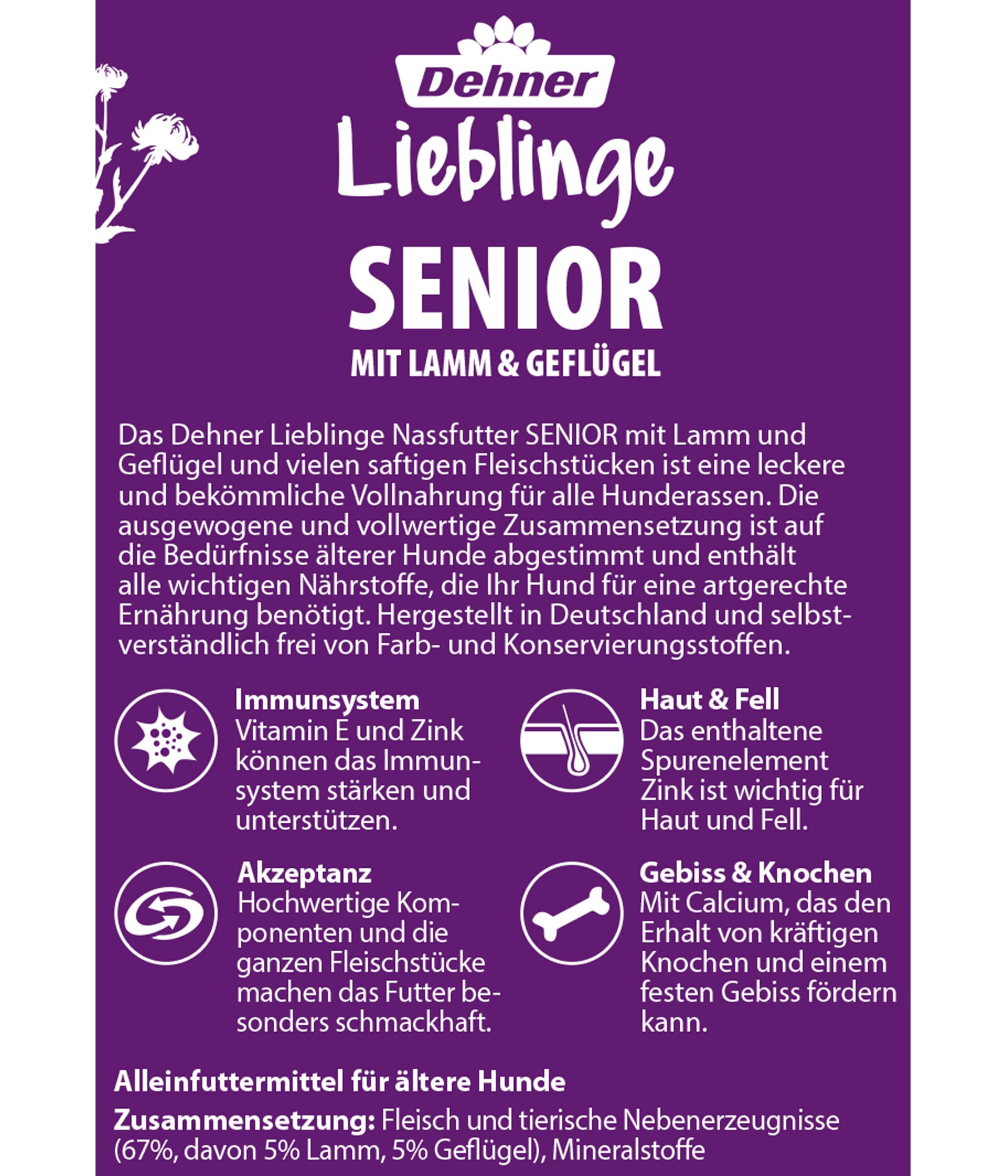 dehner-lieblinge-senior-hundefutter-lamm-6x800g image 3