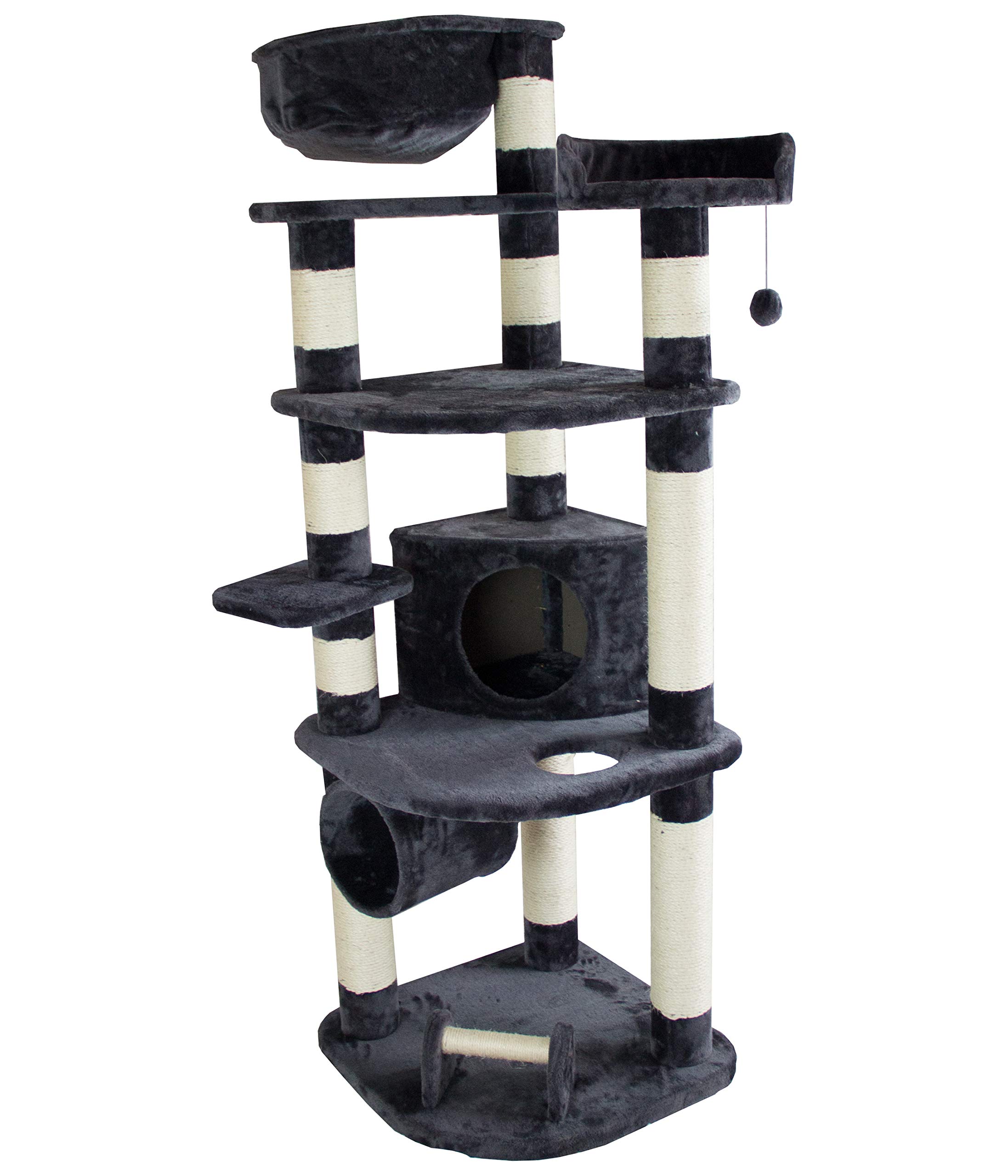 dehner-katzen-kratzbaum-edda-180-cm-sisal-pl-sch-grau image 7