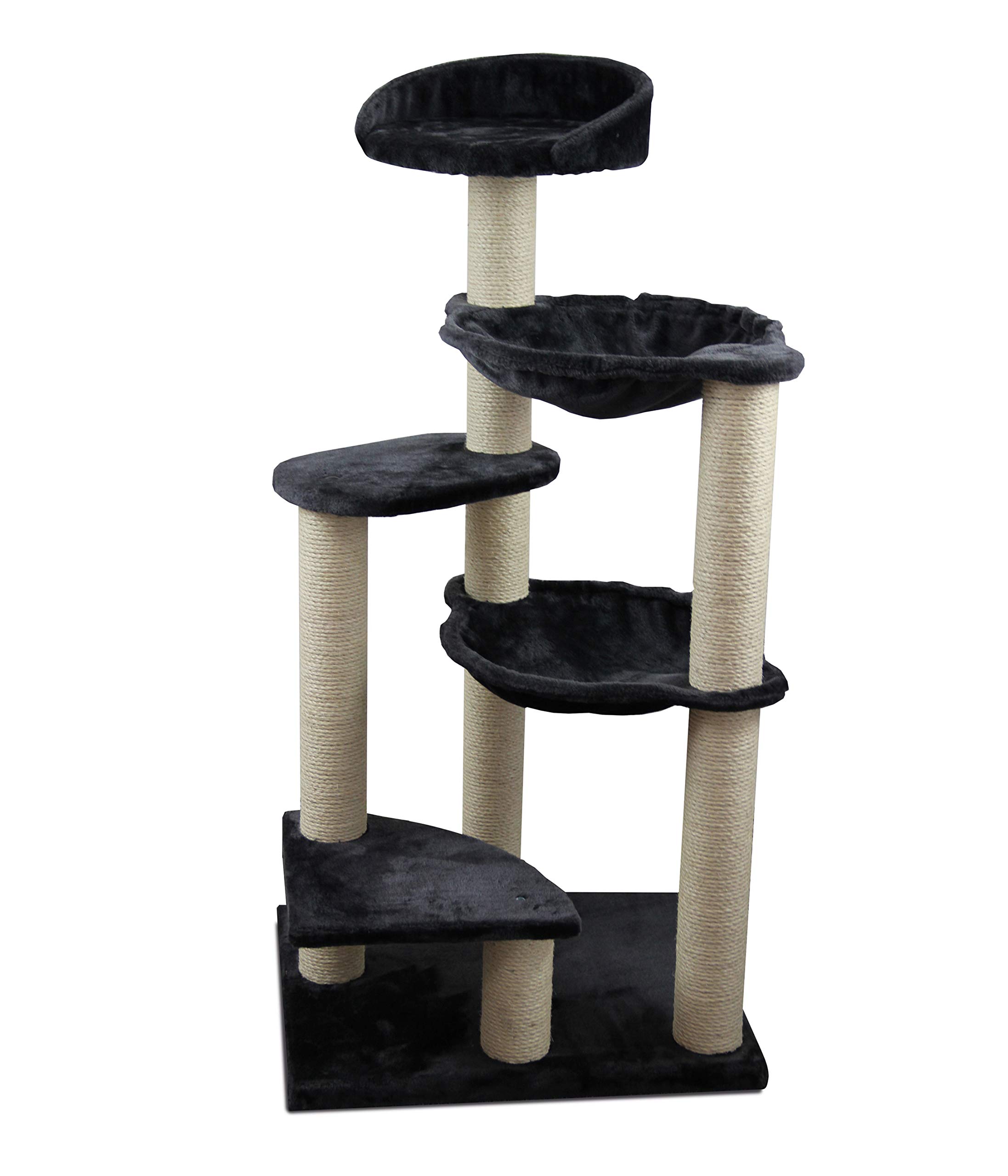 dehner-kratzbaum-simba-120-cm-sisal-pl-sch-grau image 1