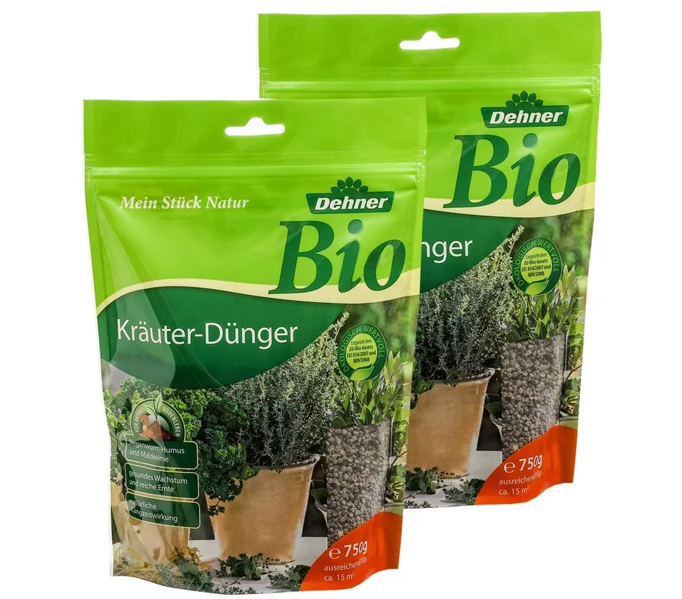 dehner-bio-kr-uter-d-nger-2x750-g-npk-8-4-8-organisch image 1