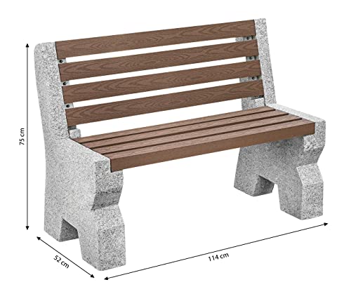 dehner-gartenbank-2-sitzer-granit-wpc-grau-braun-114-cm image 7