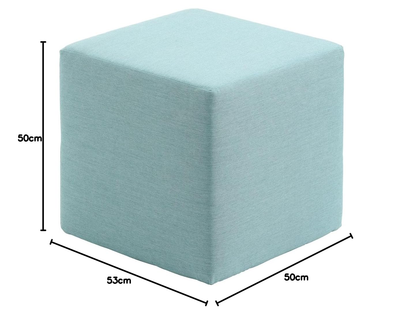 dehner-sam-gartenhocker-45x45-cm-blau-wetterfest image 2
