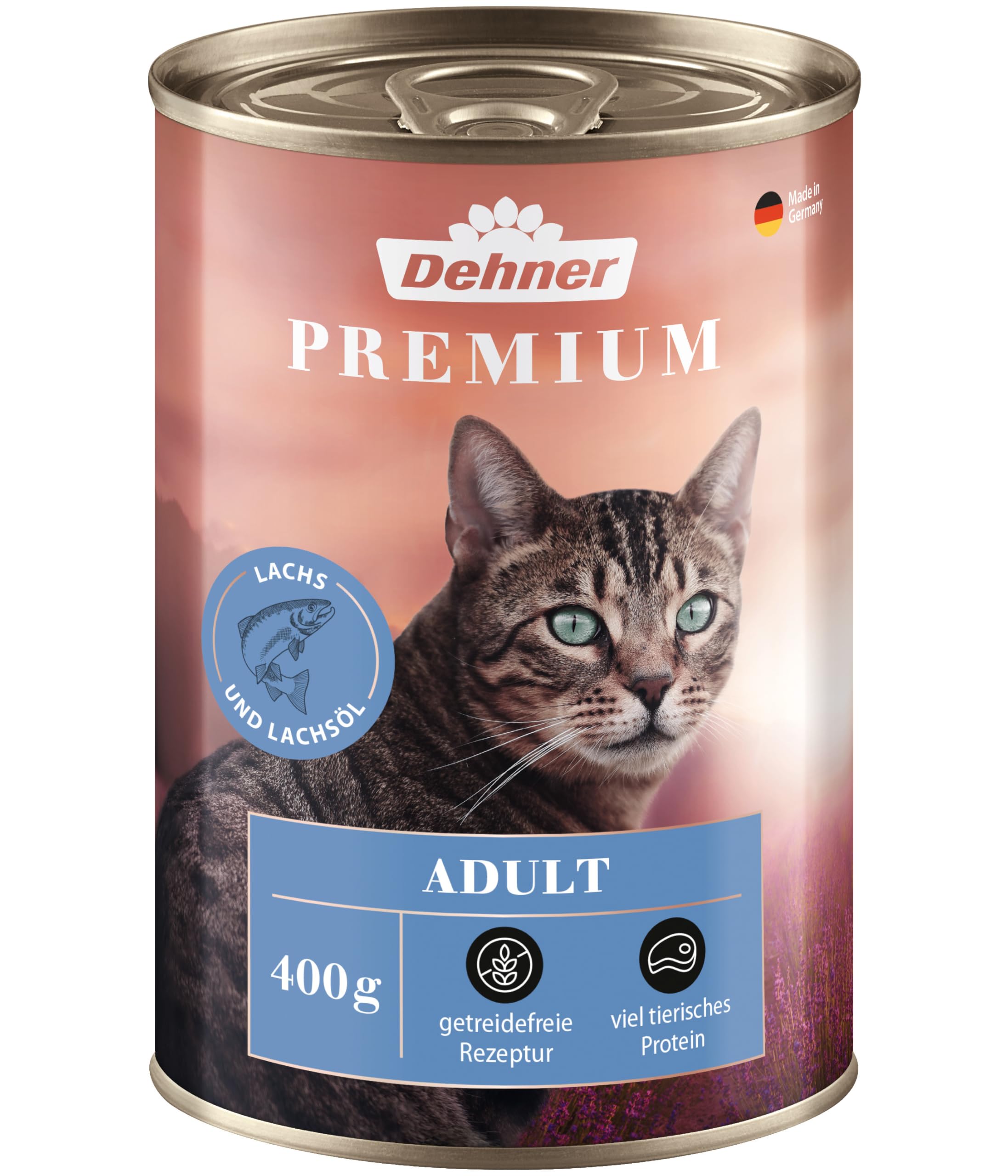 dehner-premium-adult-katzen-nassfutter-lachs-6x400-g image 1