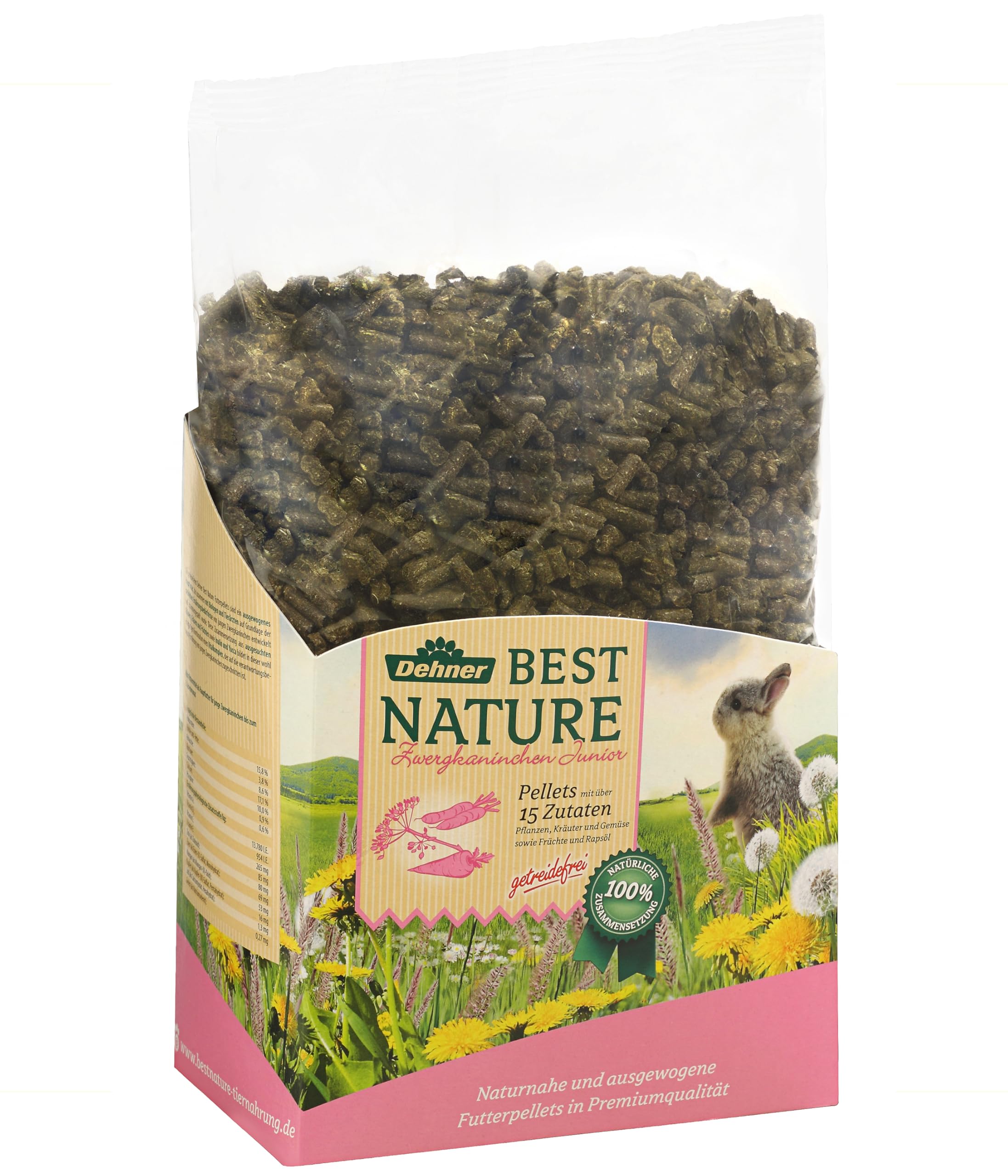 dehner-best-nature-zwergkaninchenfutter-junior-pellets-3-kg image 1