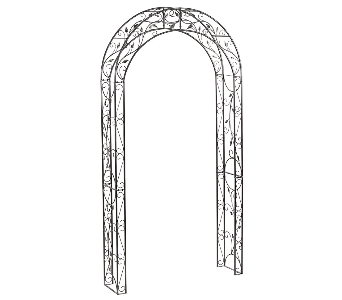dehner-cornwall-rosenbogen-metall-236-cm-dunkelgrau image 1
