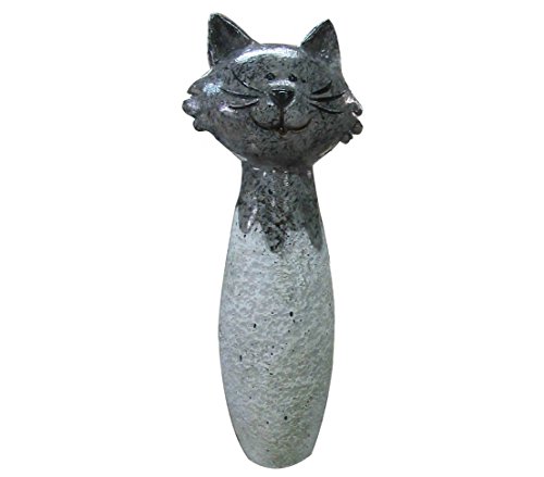 dehner-zaunfigur-kater-gartenfigur-grau-4er-set-polyresin image 4