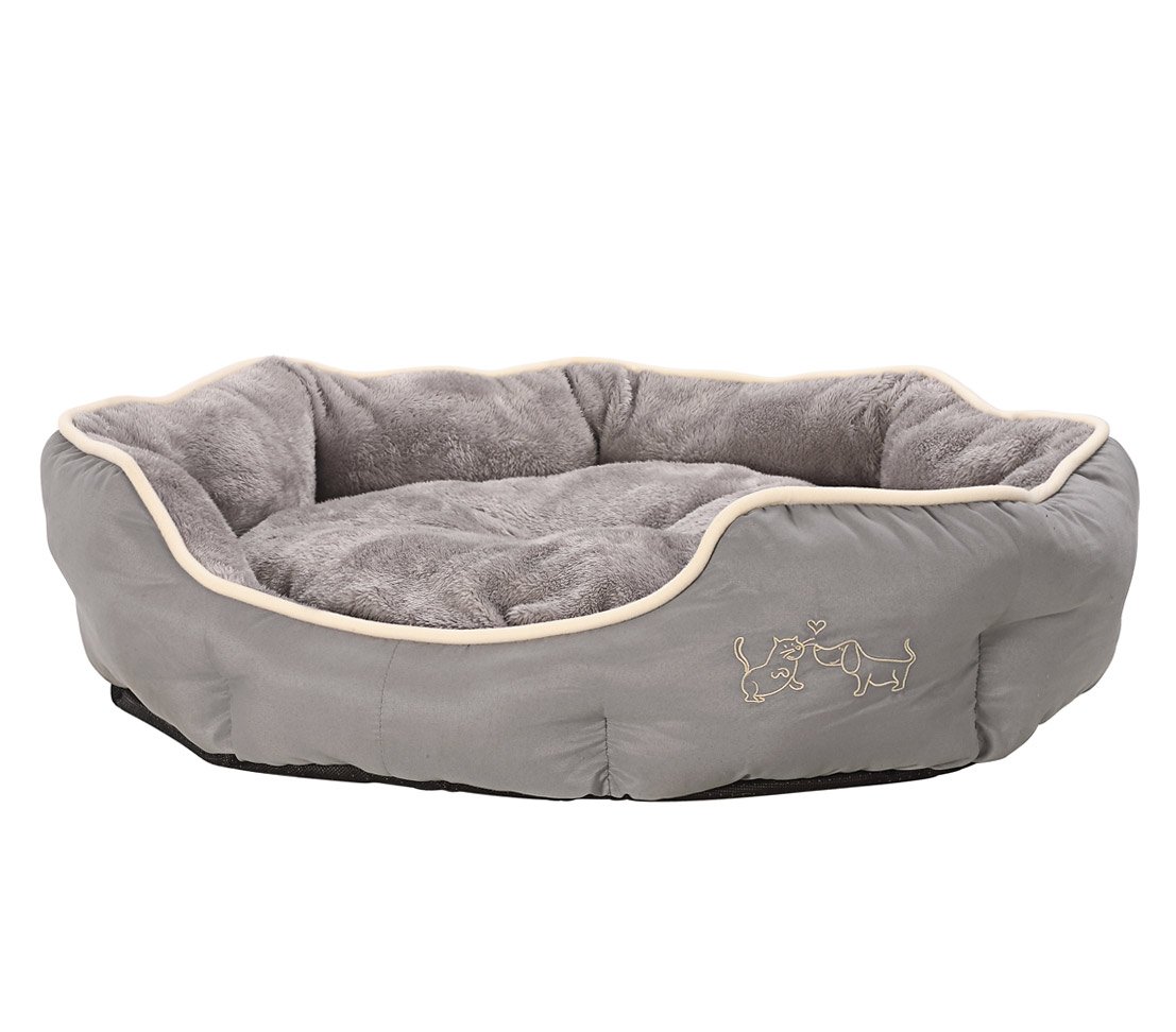 dehner-lieblinge-hundebett-sammy-oval-grau-57x52x14-cm image 8