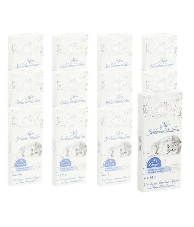 dehner-lovely-katzensnack-creme-thunfisch-72x14g-glutenfrei image 1