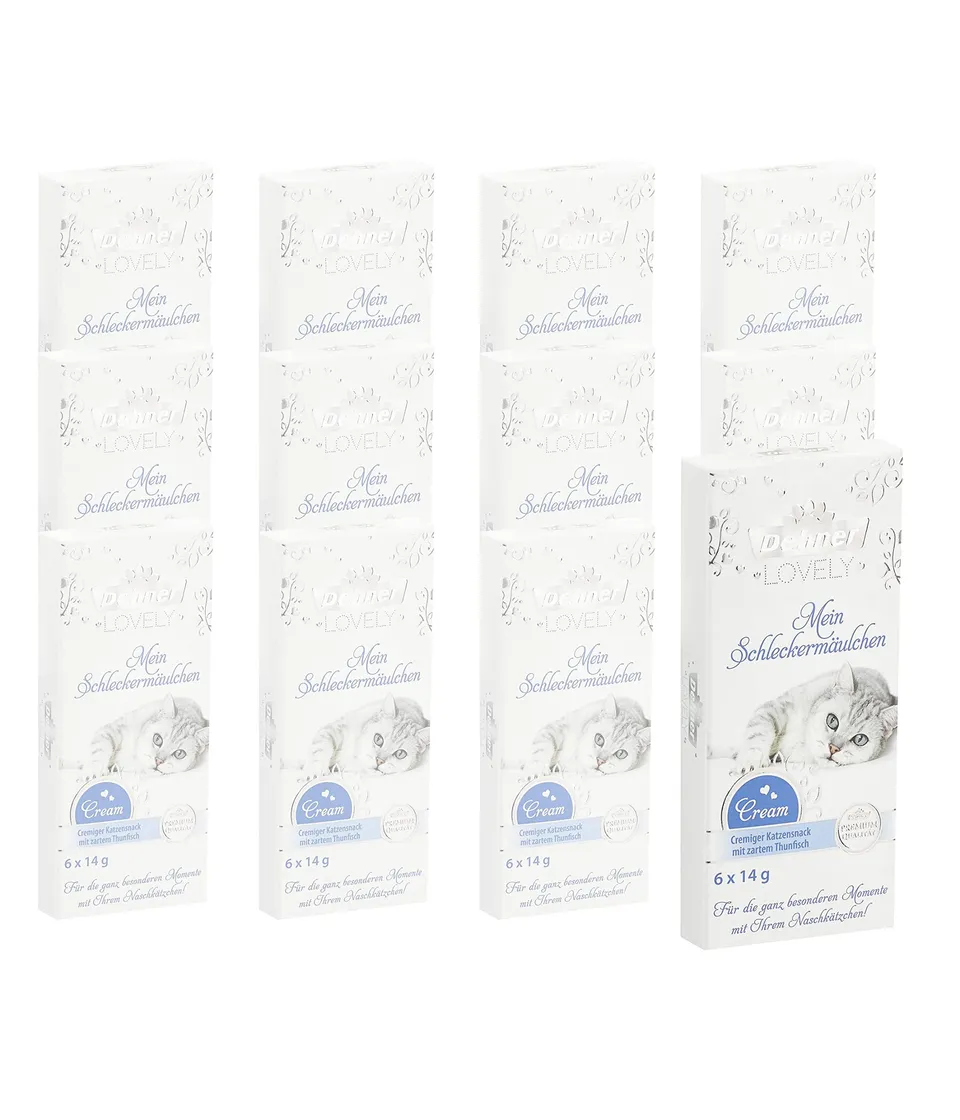 dehner-lovely-katzensnack-creme-thunfisch-72x14g-glutenfrei image 1