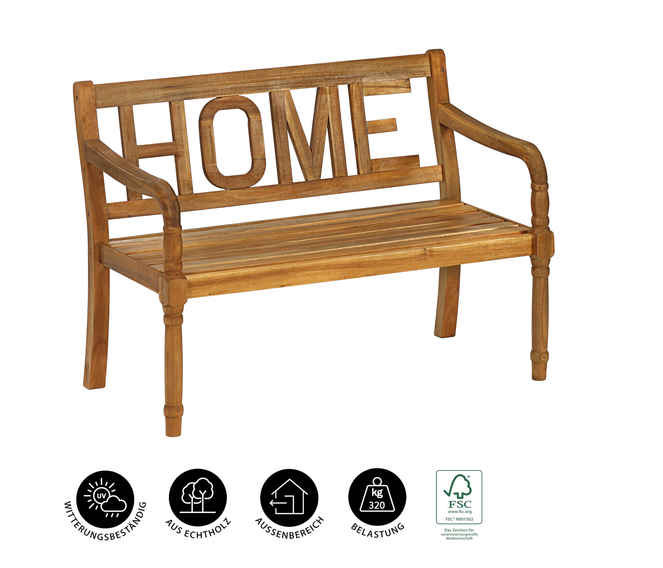 dehner-home-gartenbank-2-sitzer-120x64-akazienholz-natur image 4