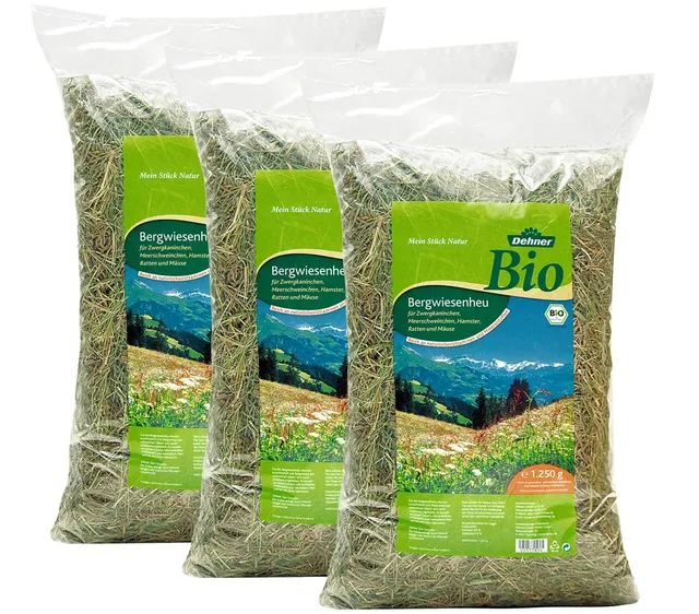 dehner-bio-bergwiesenheu-nagerfutter-3er-pack-3x1-25-kg image 1