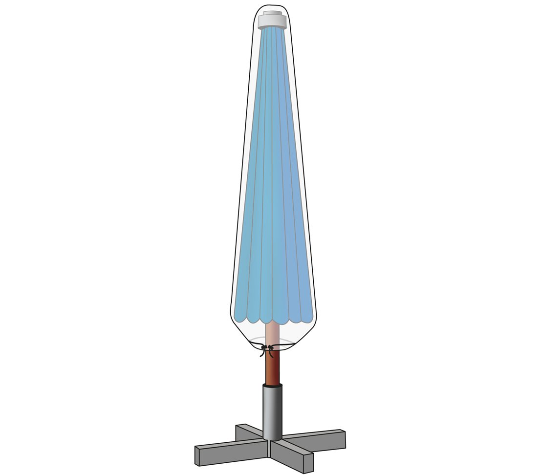 dehner-gute-wahl-schutzh-lle-sonnenschirm-215-cm-transparent image 1