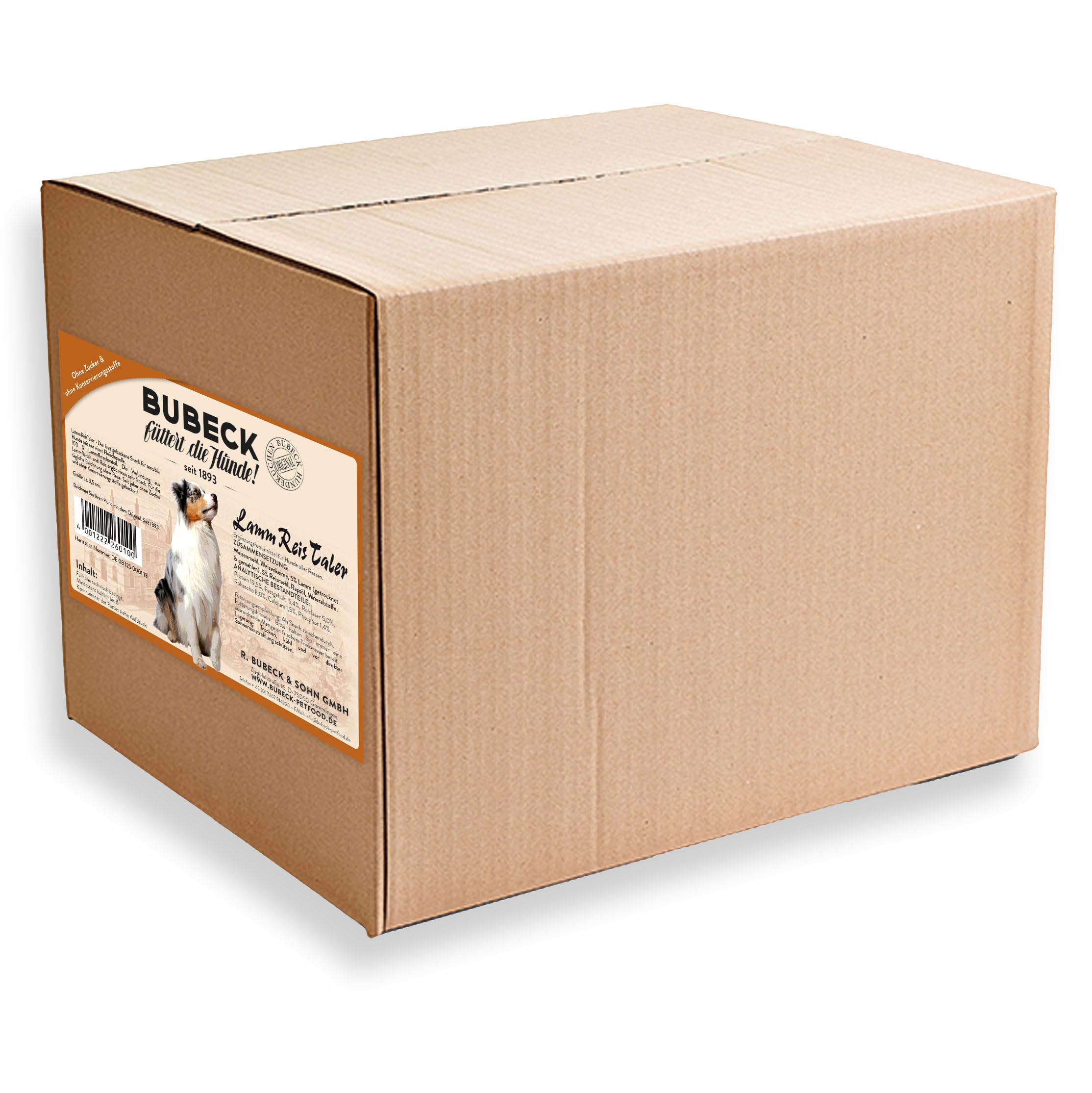 bubeck-hundekuchen-lamm-reis-taler-10-kg-zuckerfrei image 1