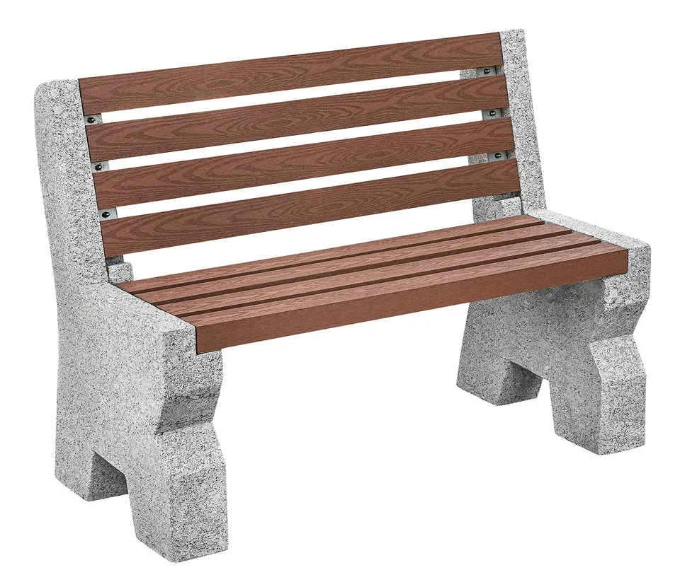 dehner-gartenbank-2-sitzer-granit-wpc-grau-braun-114-cm image 1