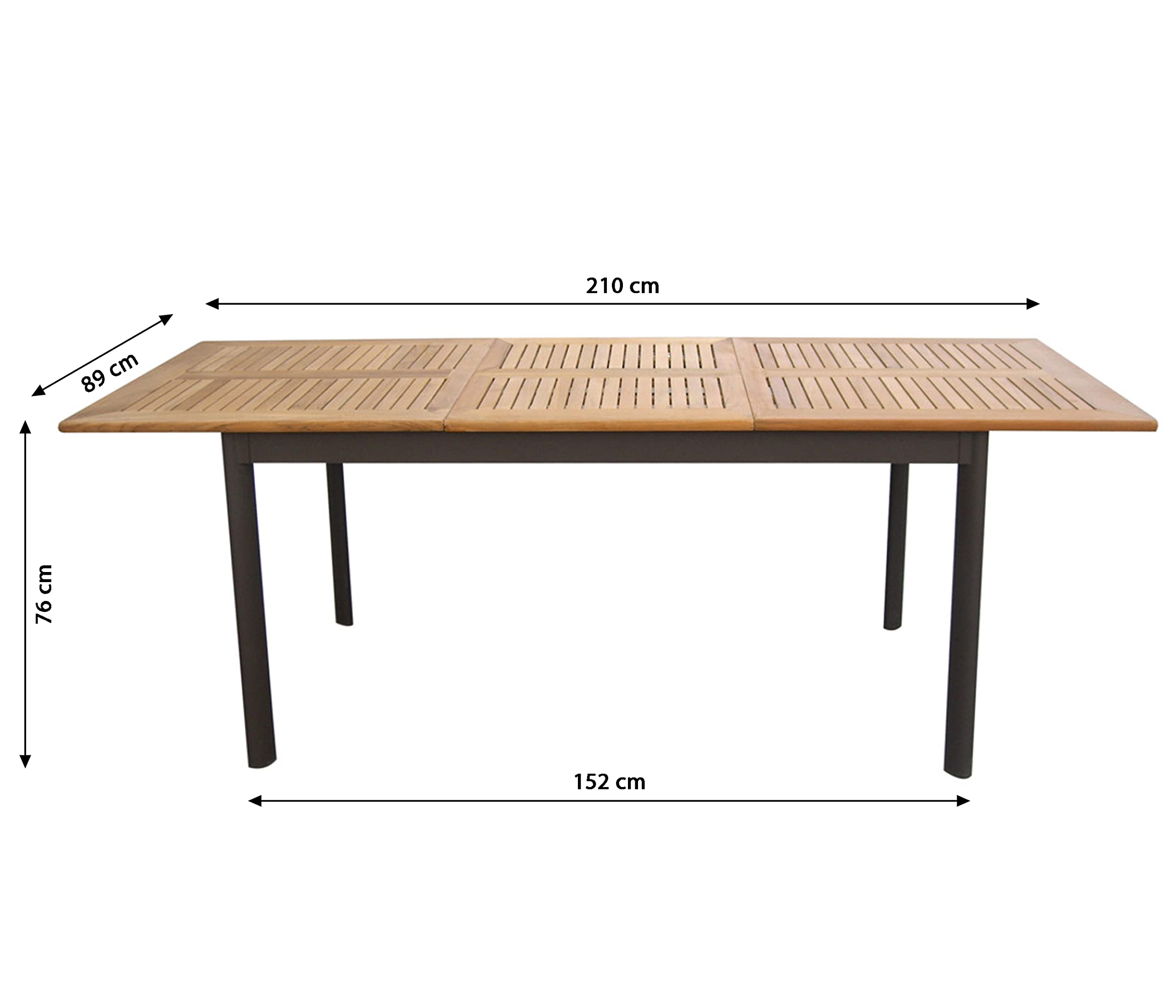 dehner-calais-auszugstisch-gartentisch-teak-152-210cm image 3