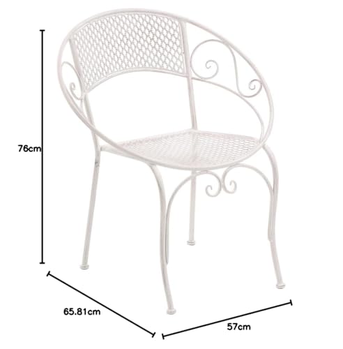 dehner-provence-stylo-gartenstuhl-metall-wei image 7