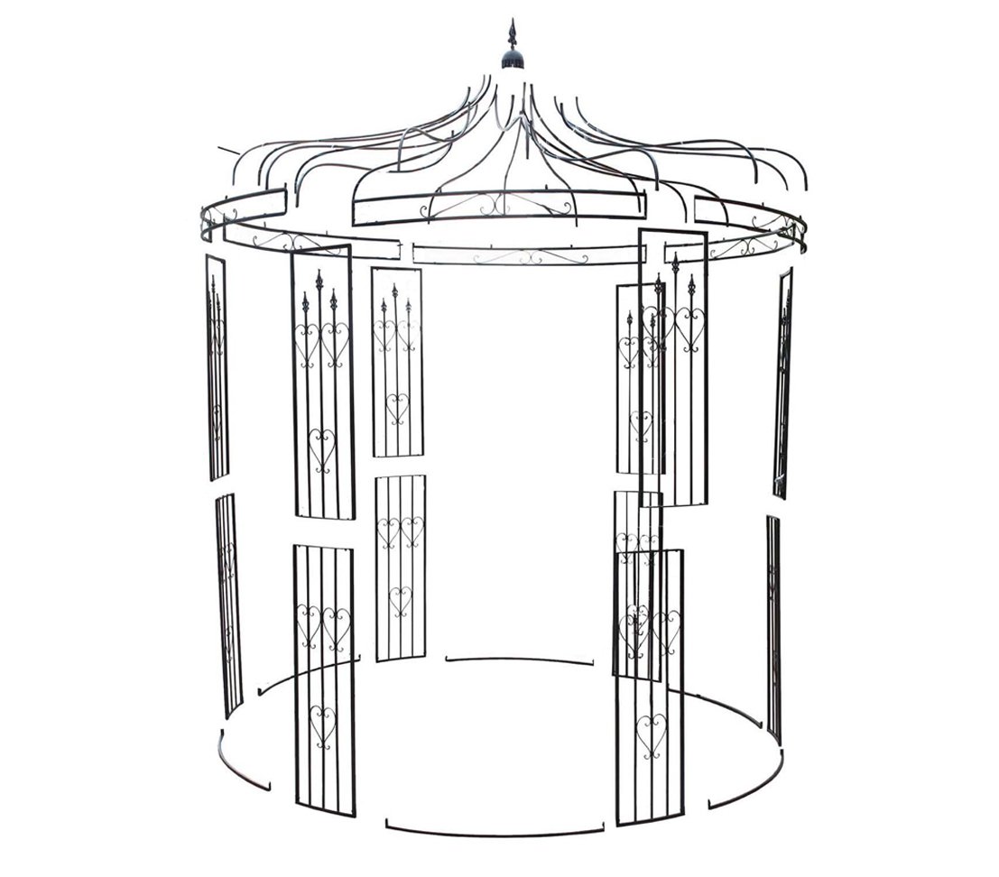 dehner-pavillon-heart-rosenbogen-metall-schwarz-271-cm image 2