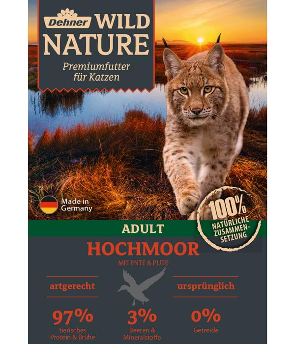dehner-wild-nature-hochmoor-katzen-nassfutter-ente-pute-16x85g image 3